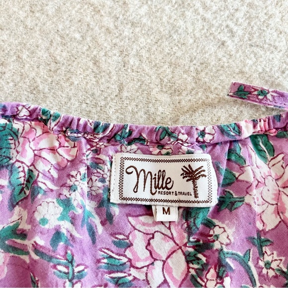 Mille resort maxi/midi slip dress in purple floral - Picture 7 of 8